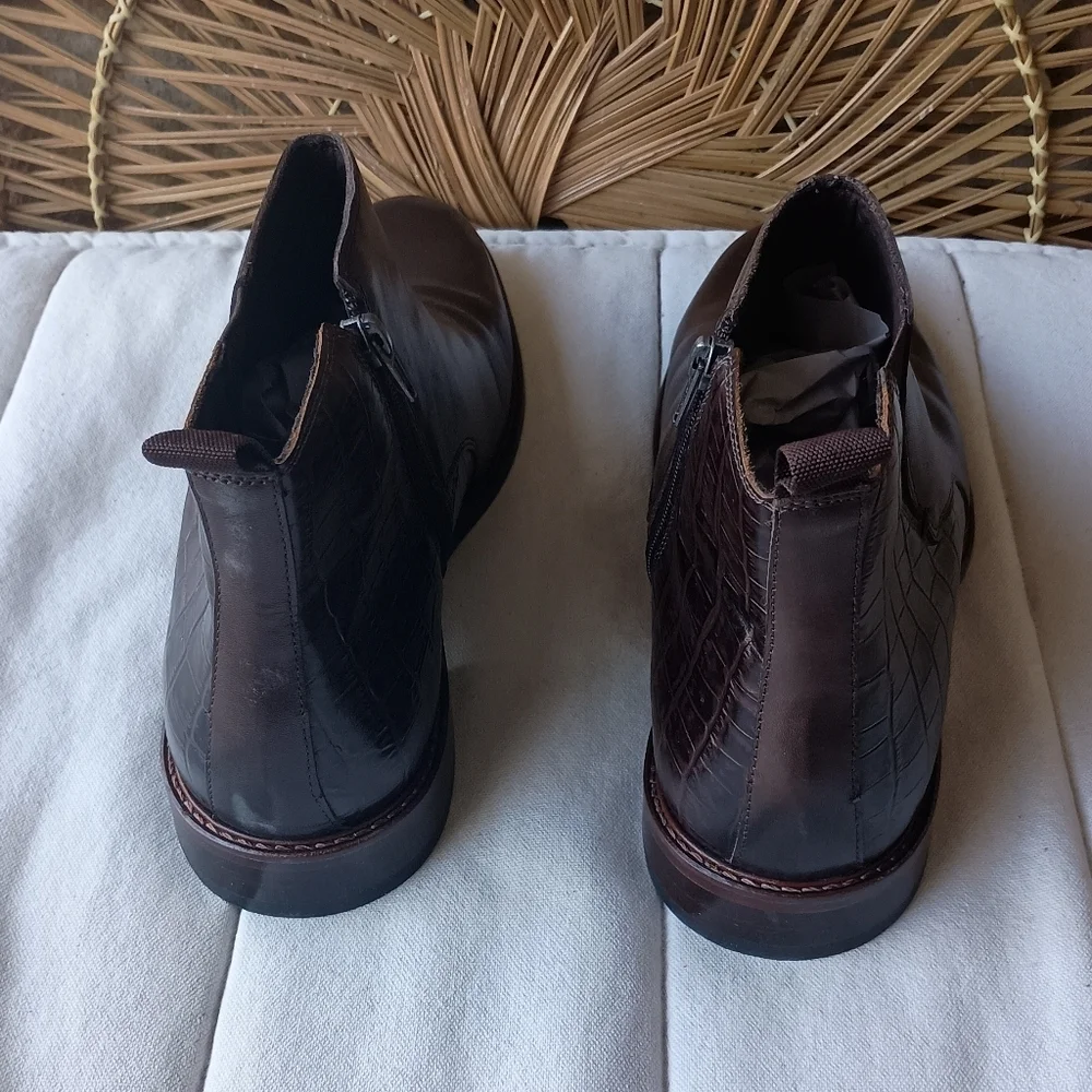 Flag LTD.Men's Brown Leather Ankle Boots